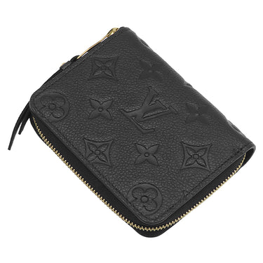 ルイヴィトン LOUIS VUITTON ジッピー コイン パース M60574 ブラック モノグラムアンプラント コインケース ゴールド金具 小銭入れ ミニ財布 黒
