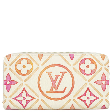 ルイヴィトン LOUIS VUITTON ジッピーウォレット M11455 コーラル モノグラムキャンバス 長財布 ゴールド金具 LV バイ ザ プール コレクション