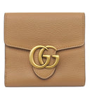 グッチ GUCCI GGマーモント 782749 ベージュ カーフ 二つ折り財布 ヴィンテージ金具 コンパクト