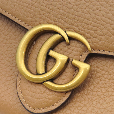 グッチ GUCCI GGマーモント 782749 ベージュ カーフ 二つ折り財布 ヴィンテージ金具 コンパクト