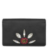 グッチ GUCCI GGマーモント クリスタル チェーンウォレット 499782 ブラック レザー チェーンウォレット ヴィンテージ金具 黒 ダブルG GG クラッチ