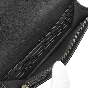 グッチ GUCCI GGマーモント クリスタル チェーンウォレット 499782 ブラック レザー チェーンウォレット ヴィンテージ金具 黒 ダブルG GG クラッチ