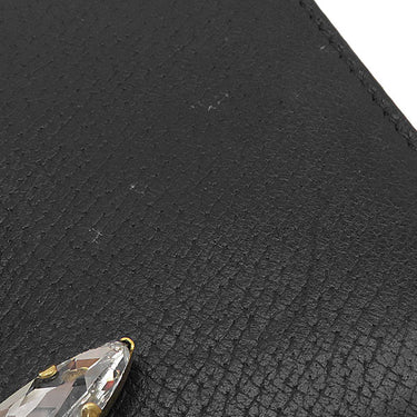グッチ GUCCI GGマーモント クリスタル チェーンウォレット 499782 ブラック レザー チェーンウォレット ヴィンテージ金具 黒 ダブルG GG クラッチ