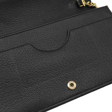 グッチ GUCCI GGマーモント クリスタル チェーンウォレット 499782 ブラック レザー チェーンウォレット ヴィンテージ金具 黒 ダブルG GG クラッチ