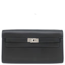 エルメス HERMES ケリーウォレット ロング トゥーゴー ブラック レザー タデラクト 長財布 シルバー金具 サングル カヴァル バンドリエール