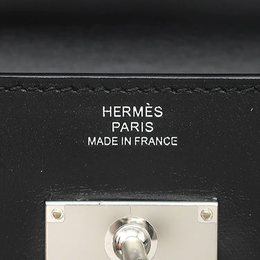 エルメス HERMES ケリーウォレット ロング トゥーゴー ブラック レザー タデラクト 長財布 シルバー金具 サングル カヴァル バンドリエール