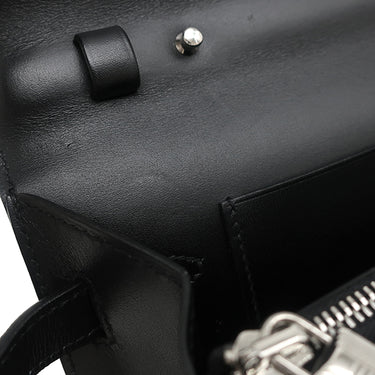エルメス HERMES ケリーウォレット ロング トゥーゴー ブラック レザー タデラクト 長財布 シルバー金具 サングル カヴァル バンドリエール