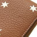 ロエベ LOEWE スターモチーフ ロング ウォレット 199N41CF13 ブラウン グレインカーフレザー 長財布 ゴールド金具 ラウンドファスナー
