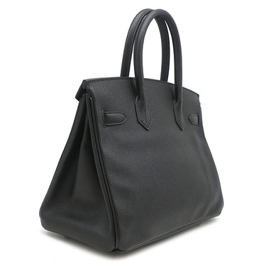 エルメス HERMES バーキン30 ブラック ヴォーエプソン ハンドバッグ ゴールド金具 黒