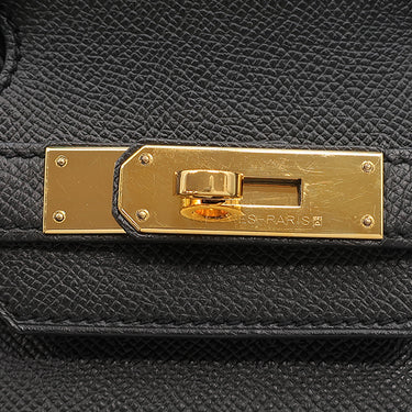 エルメス HERMES バーキン30 ブラック ヴォーエプソン ハンドバッグ ゴールド金具 黒