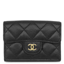 シャネル CHANEL マトラッセ コンパクトウォレット AP0230 ブラック キャビアスキン 三つ折り財布 ゴールド金具 ココマーク