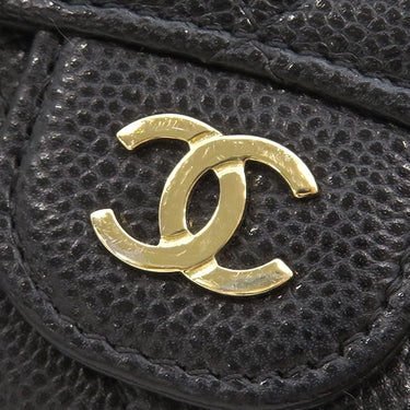 シャネル CHANEL マトラッセ コンパクトウォレット AP0230 ブラック キャビアスキン 三つ折り財布 ゴールド金具 ココマーク