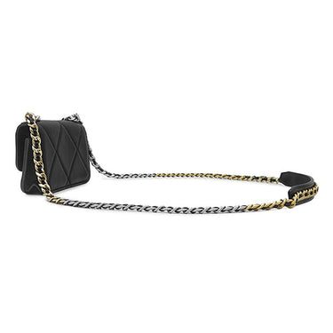 シャネル CHANEL CHANEL19 チェーンクラッチ AP3067 ブラック ラムスキン チェーンウォレット シルバー金具