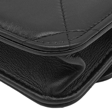 シャネル CHANEL CHANEL19 チェーンクラッチ AP3067 ブラック ラムスキン チェーンウォレット シルバー金具