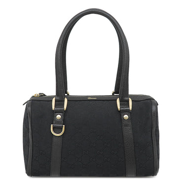 グッチ GUCCI GGキャンバス アビー ミニ バッグ 130942 ブラック GGキャンバス ハンドバッグ ゴールド金具 黒 ミニ ボストンバッグ