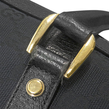 グッチ GUCCI GGキャンバス アビー ミニ バッグ 130942 ブラック GGキャンバス ハンドバッグ ゴールド金具 黒 ミニ ボストンバッグ