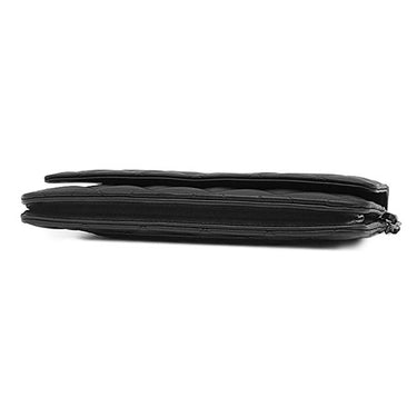 シャネル CHANEL マトラッセ チェーンウォレット AP0250 ブラック ラムスキン チェーンウォレット シルバー金具 黒 ココマーク