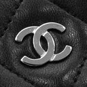 シャネル CHANEL マトラッセ チェーンウォレット AP0250 ブラック ラムスキン チェーンウォレット シルバー金具 黒 ココマーク