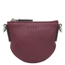 グッチ GUCCI ロゴ マイクロ ショルダー 821831 ボルドー レザー ショルダーバッグ シルバー金具 赤 緑 ウェブストライプ ポシェット ポーチ