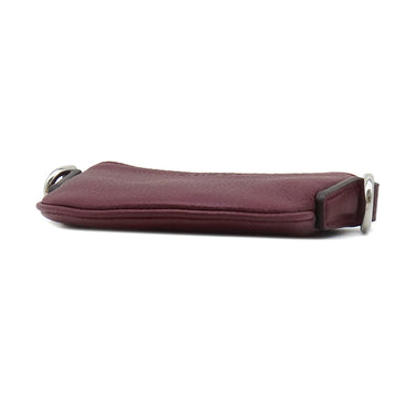 グッチ GUCCI ロゴ マイクロ ショルダー 821831 ボルドー レザー ショルダーバッグ シルバー金具 赤 緑 ウェブストライプ ポシェット ポーチ