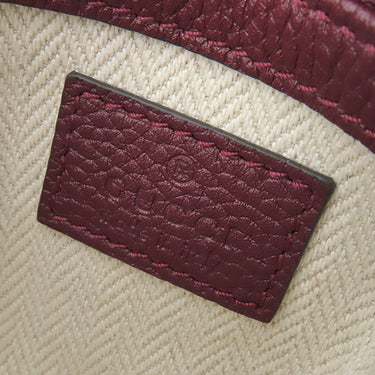 グッチ GUCCI ロゴ マイクロ ショルダー 821831 ボルドー レザー ショルダーバッグ シルバー金具 赤 緑 ウェブストライプ ポシェット ポーチ