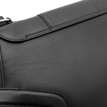 サルヴァトーレ・フェラガモ Salvatore Ferragamo ガンチーニ ブラック レザー ショルダーバッグ シルバー金具 肩掛け 黒