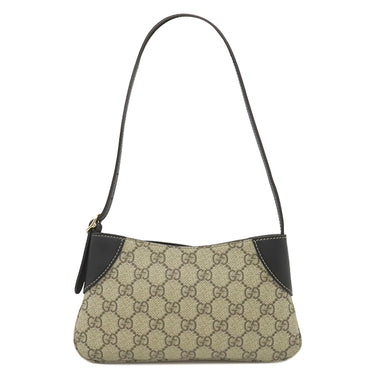 グッチ GUCCI GGエンブレム スモール ショルダー 820696 ブラック×ベージュ GGスプリームキャンバス ショルダーバッグ シルバー金具