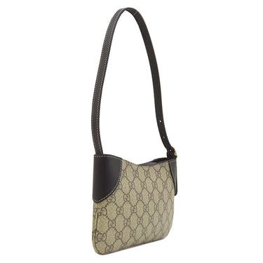 グッチ GUCCI GGエンブレム スモール ショルダー 820696 ブラック×ベージュ GGスプリームキャンバス ショルダーバッグ シルバー金具