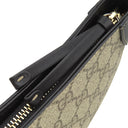 グッチ GUCCI GGエンブレム スモール ショルダー 820696 ブラック×ベージュ GGスプリームキャンバス ショルダーバッグ シルバー金具