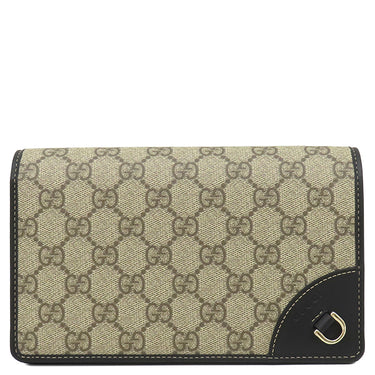 グッチ GUCCI GGエンブレム ミニショルダーバッグ 820688 ブラック×ベージュ GGスプリームキャンバス ショルダーバッグ ゴールド金具