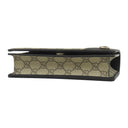 グッチ GUCCI GGエンブレム ミニショルダーバッグ 820688 ブラック×ベージュ GGスプリームキャンバス ショルダーバッグ ゴールド金具