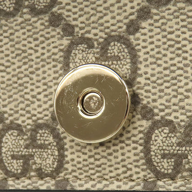グッチ GUCCI GGエンブレム ミニショルダーバッグ 820688 ブラック×ベージュ GGスプリームキャンバス ショルダーバッグ ゴールド金具