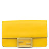 フェンディ FENDI フラットバゲットミニ 8BS039 イエロー レザー 2WAYバッグ ゴールド金具 ミニショルダー クラッチ