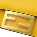 フェンディ FENDI フラットバゲットミニ 8BS039 イエロー レザー 2WAYバッグ ゴールド金具 ミニショルダー クラッチ