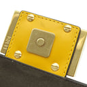フェンディ FENDI フラットバゲットミニ 8BS039 イエロー レザー 2WAYバッグ ゴールド金具 ミニショルダー クラッチ