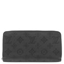 ルイヴィトン LOUIS VUITTON ジッピー ウォレット M61867 ノワール モノグラムマヒナ 長財布 シルバー金具 黒 ラウンドファスナー
