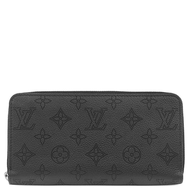 ルイヴィトン LOUIS VUITTON ジッピー ウォレット M61867 ノワール モノグラムマヒナ 長財布 シルバー金具 黒 ラウンドファスナー