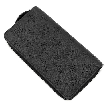 ルイヴィトン LOUIS VUITTON ジッピー ウォレット M61867 ノワール モノグラムマヒナ 長財布 シルバー金具 黒 ラウンドファスナー