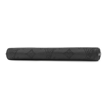 ルイヴィトン LOUIS VUITTON ジッピー ウォレット M61867 ノワール モノグラムマヒナ 長財布 シルバー金具 黒 ラウンドファスナー
