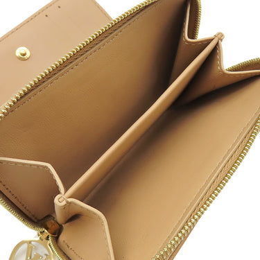 ルイヴィトン LOUIS VUITTON ポルトフォイユ ルー M81673 キャメル ラムスキン 二つ折り財布 ゴールド金具 モノグラム エンボス加工