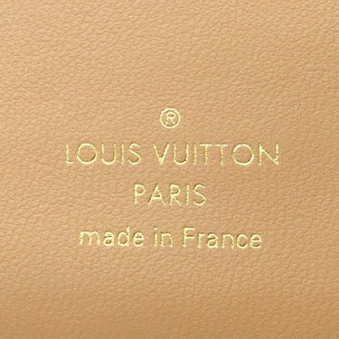 ルイヴィトン LOUIS VUITTON ポルトフォイユ ルー M81673 キャメル ラムスキン 二つ折り財布 ゴールド金具 モノグラム エンボス加工