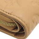 ルイヴィトン LOUIS VUITTON ポルトフォイユ ルー M81673 キャメル ラムスキン 二つ折り財布 ゴールド金具 モノグラム エンボス加工