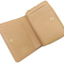 ルイヴィトン LOUIS VUITTON ポルトフォイユ ルー M81673 キャメル ラムスキン 二つ折り財布 ゴールド金具 モノグラム エンボス加工