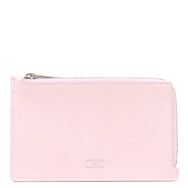 バレンシアガ BALENCIAGA Envelope ロング 7367342AABX5763 ペタルピンク×アーミーグリーン カーフ コインケース マットシルバー金具 エンベロープ フラグメントケース