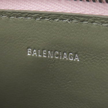 バレンシアガ BALENCIAGA Envelope ロング 7367342AABX5763 ペタルピンク×アーミーグリーン カーフ コインケース マットシルバー金具 エンベロープ フラグメントケース