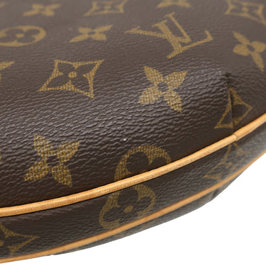 ルイヴィトン LOUIS VUITTON ポシェット クロワッサン M51510 モノグラム モノグラムキャンバス ショルダーバッグ ゴールド金具 茶 ショルダー