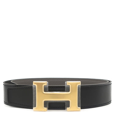 エルメス HERMES コンスタンスH #85 ブラック×エタン トゴ ボックスカーフ #85 ベルト ゴールド金具 新品 未使用 Hバックル リバーシブル キット 2024年製
