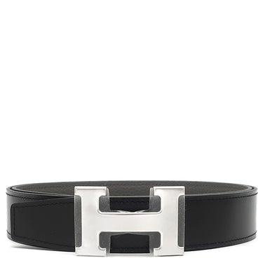 エルメス HERMES コンスタンスH #85 ブラック×エタン トゴ ボックスカーフ #85 ベルト シルバー金具 新品 未使用 Hバックル リバーシブル キット 2024年製