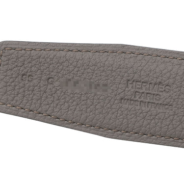 エルメス HERMES コンスタンスH #95 ブラック×エタン トゴ ボックスカーフ #95 ベルト シルバー金具 新品 未使用 Hバックル リバーシブル キット 2026年製