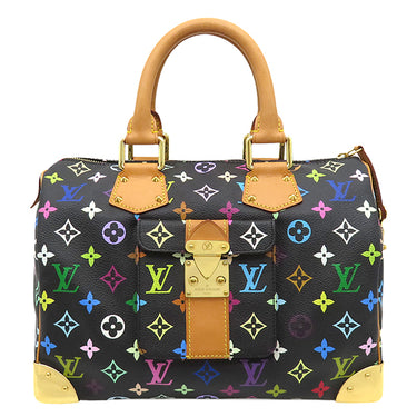 ルイヴィトン LOUIS VUITTON スピーディ30 M92642 ノワール モノグラムマルチカラー ハンドバッグ ゴールド金具 ボストン ブラック